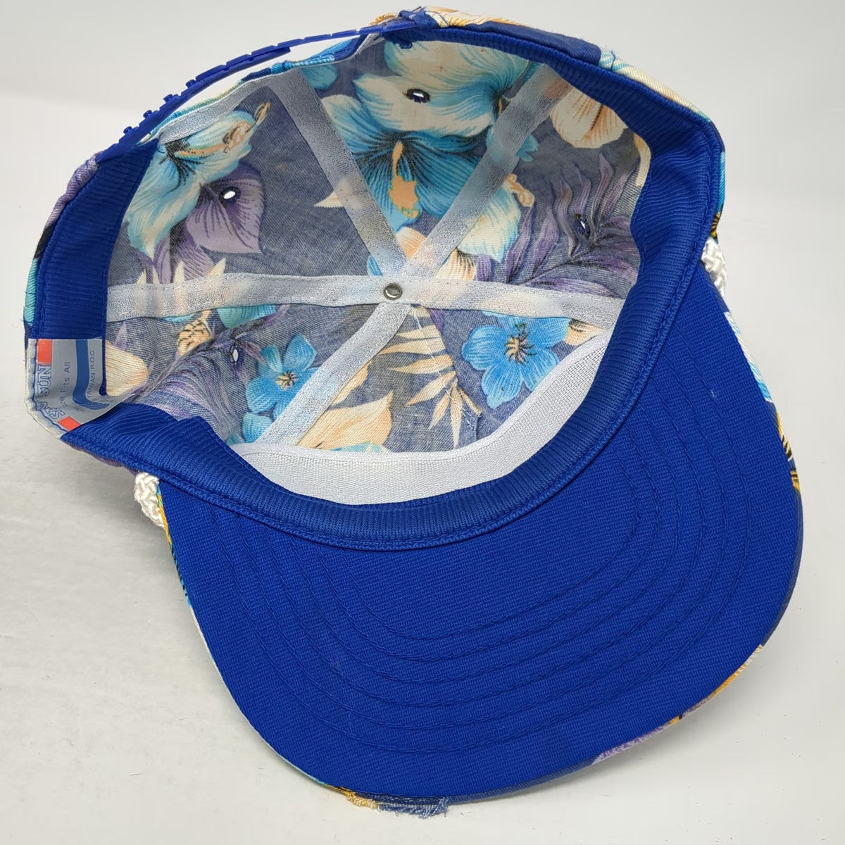 San Sun Boise Cascade Industrial Lumber 5 Panel Blue Floral One Size Hat Rope