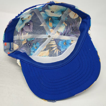 San Sun Boise Cascade Industrial Lumber 5 Panel Blue Floral One Size Hat Rope