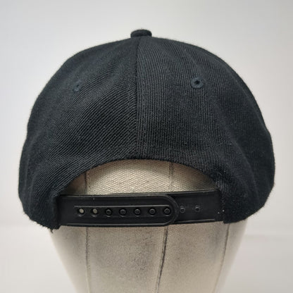 Six Flags Baseball Cap Black Green One Size Sugar Skull Day of the Dead Hat