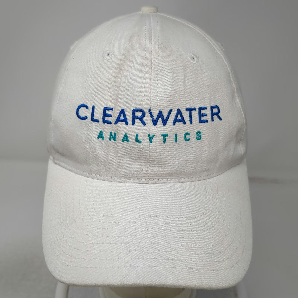 Hit Baseball Cap White One Size Clearwater Analytics Cotton Strapback Hat