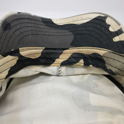 Dorfman Pacific Army Cap White Gray Black Camo One Size Distressed Strapback Hat