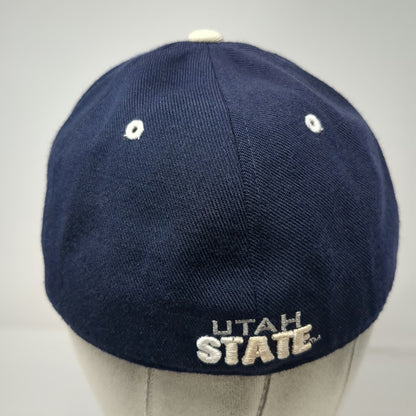 Utah State Aggies NCAA Zephyr Blue 7 1/4 Cap Hat Wool Blend Embroidered Logo