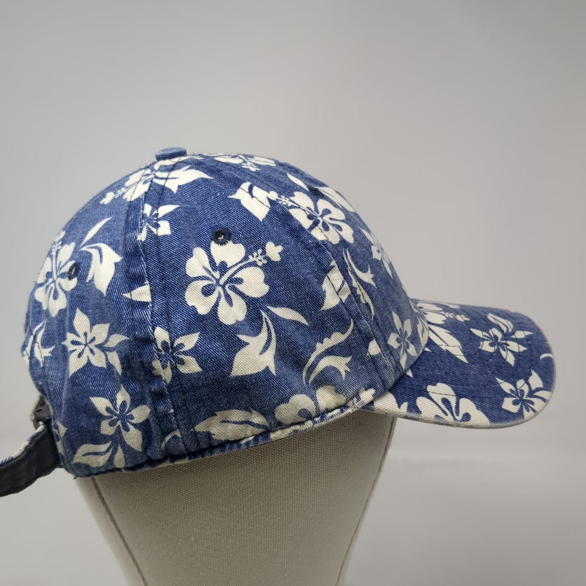Crazy Shirt Baseball Cap Blue White One Size Floral Hibiscus Hawaii Print Hat