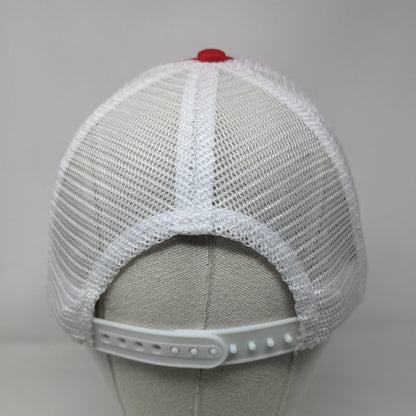 808 Boards Snapback Hat Red One Size Adjustable Mesh Back District Polyester