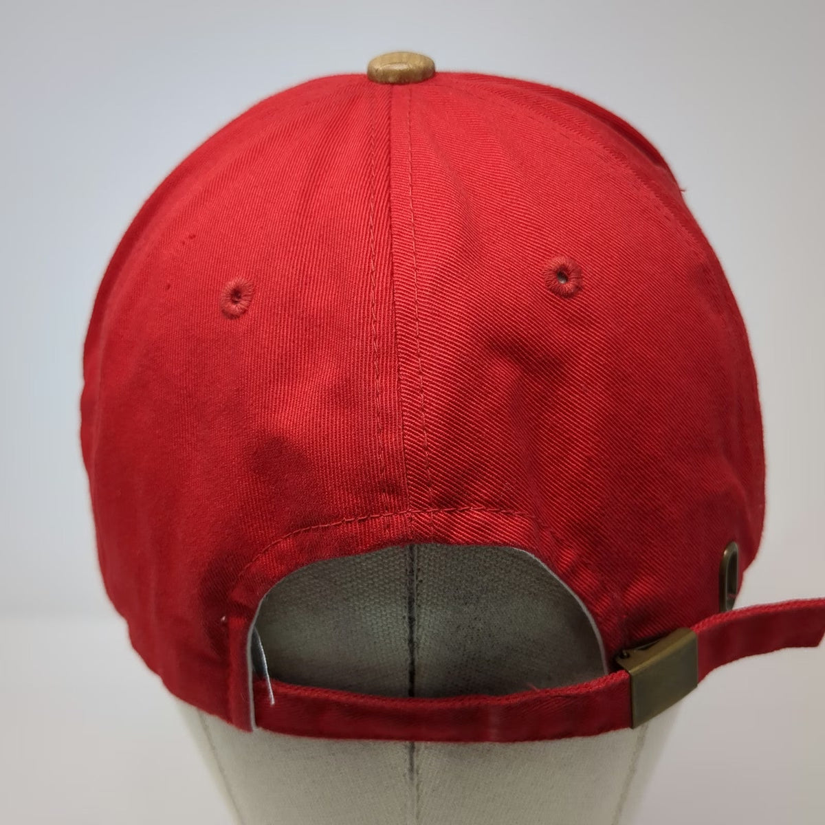 TNC 5 Panel Red Beige One Size NYC Camo Studded Cork Brim Slideback Cotton Hat