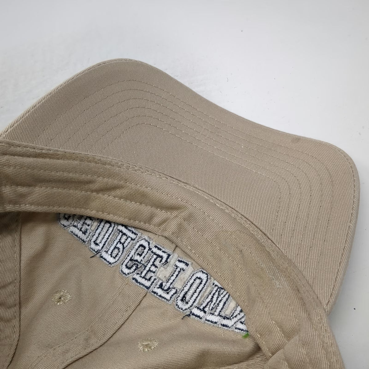 Legacy Georgetown University Hoyas NCAA Cap Beige Blue OS Embroidered Slideback
