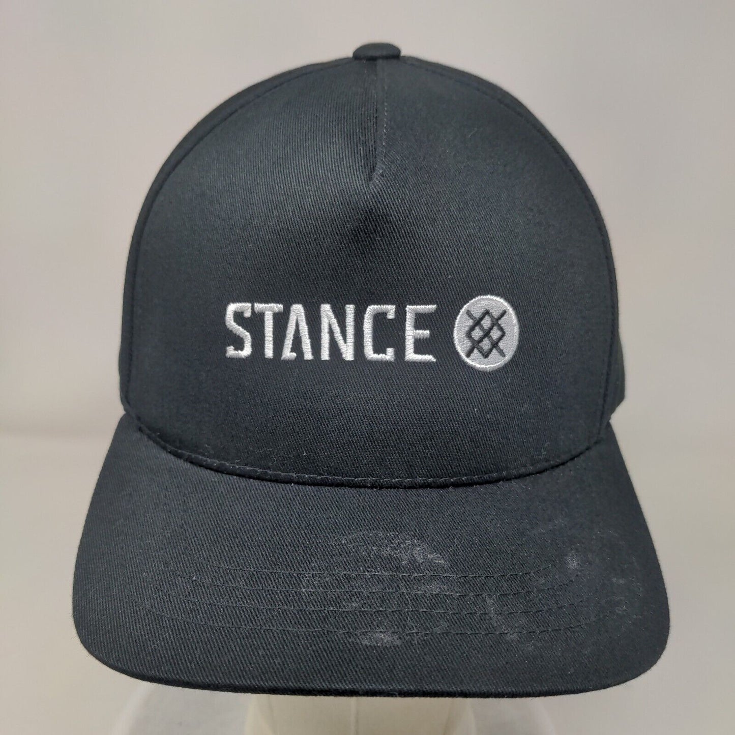 Stance Snapback Hat Black One Size Embroidered Adjustable Vent Holes