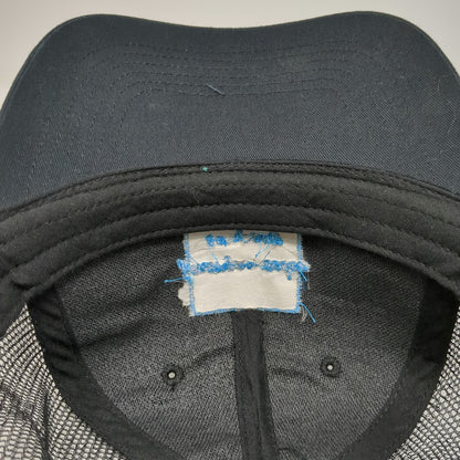 K-BIG Trucker Hat Black Blue One Size J Morgan Salon Company Mesh Snapback Logo