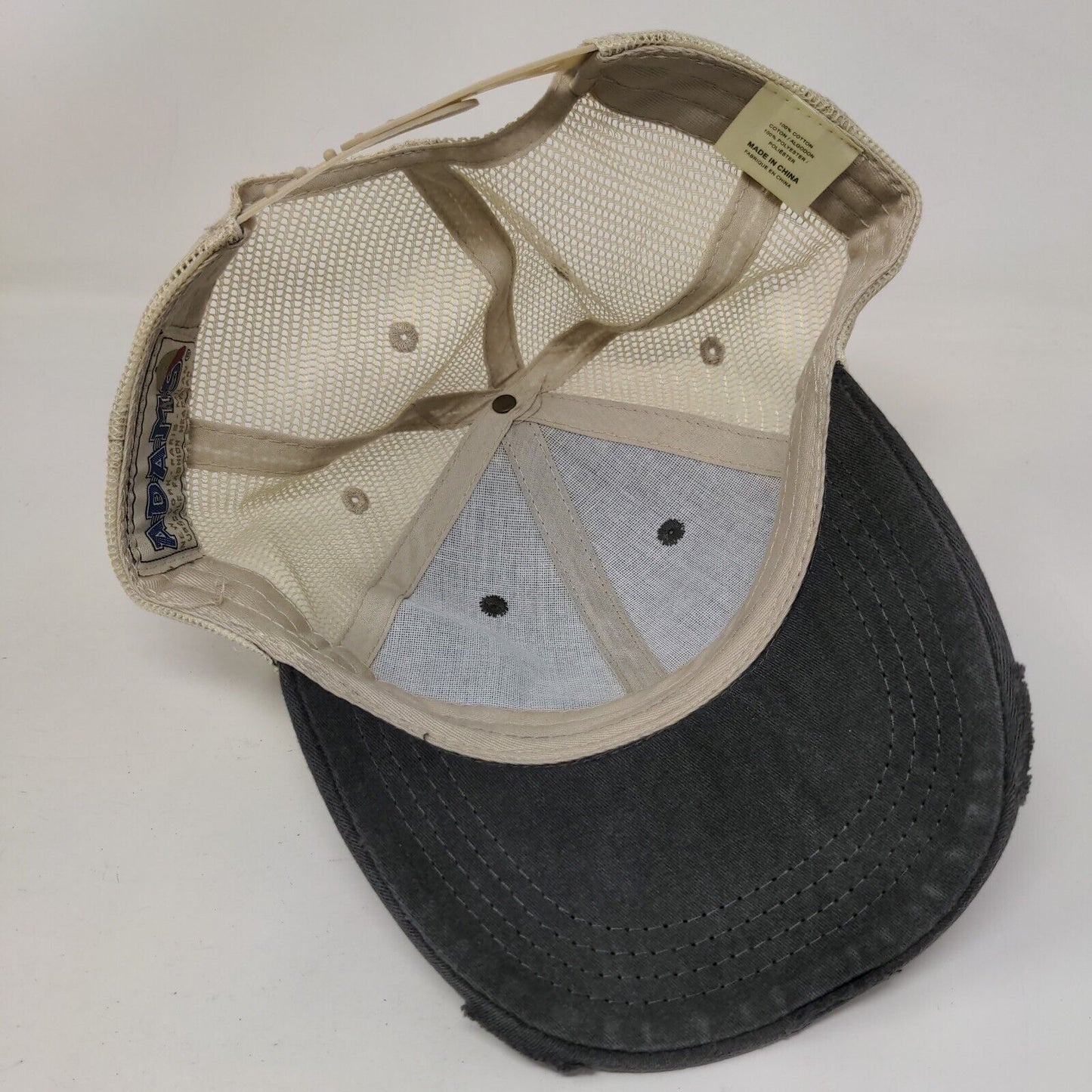 Fleur De Lis Snapback Trucker Hat Gray One size Adjustable Mesh Back Adams