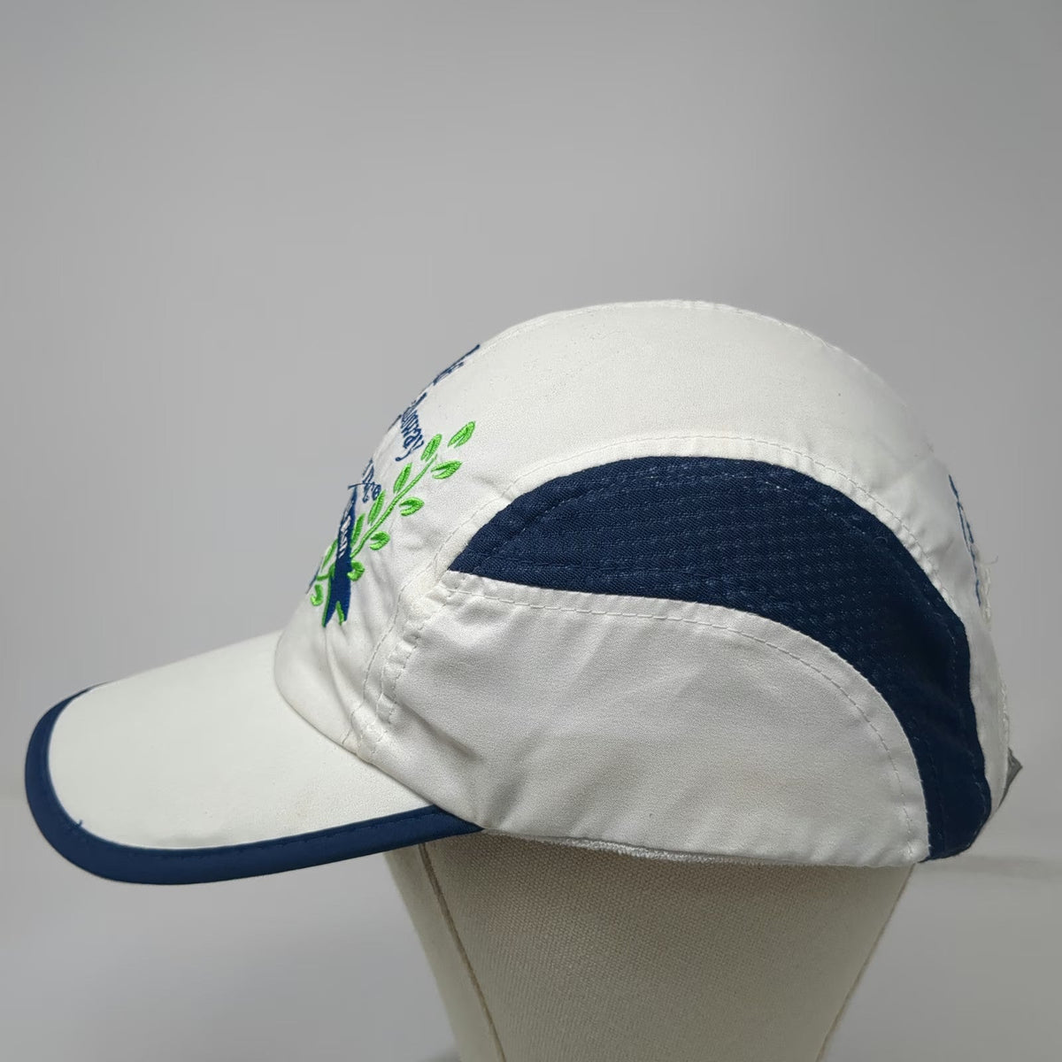 Leslie Jordan Baseball Cap White Blue Green One Size Jeff Galloway Training Hat