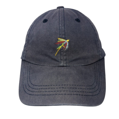 Charles F. Orvis Signature Collection Slideback Hat Blue OSFA Embroidered Fly