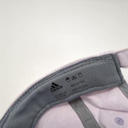 Adidas Slideback Hat Purple One Size Adjustable Patch Vented Holes Cotton