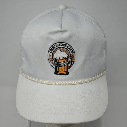 Crescent City Snapback Hat White One Size Adjustable Embroidered Rope Young An