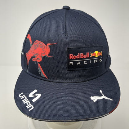 Red Bull Racing Unifin Snapback Hat Blue One Size Adjustable Embroidered Patch