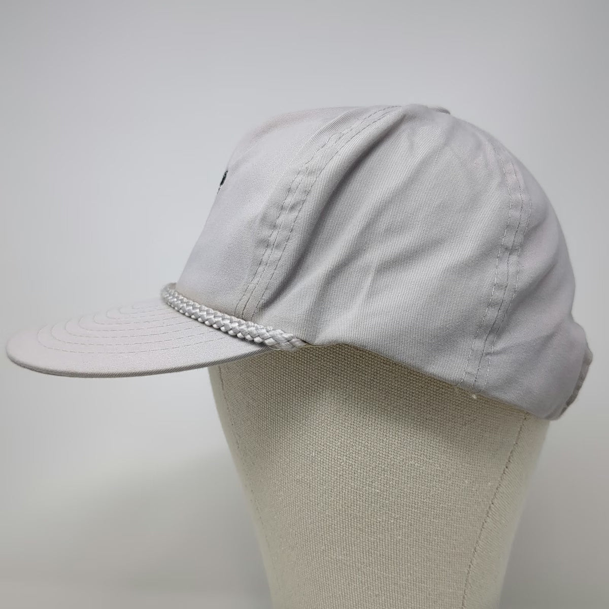Gray 5 Panel Hat One Size Fish Graphic Rope Slideback Cap Outdoors Fishing Trout