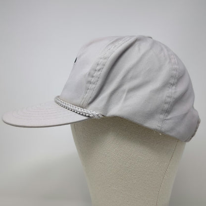 Gray 5 Panel Hat One Size Fish Graphic Rope Slideback Cap Outdoors Fishing Trout