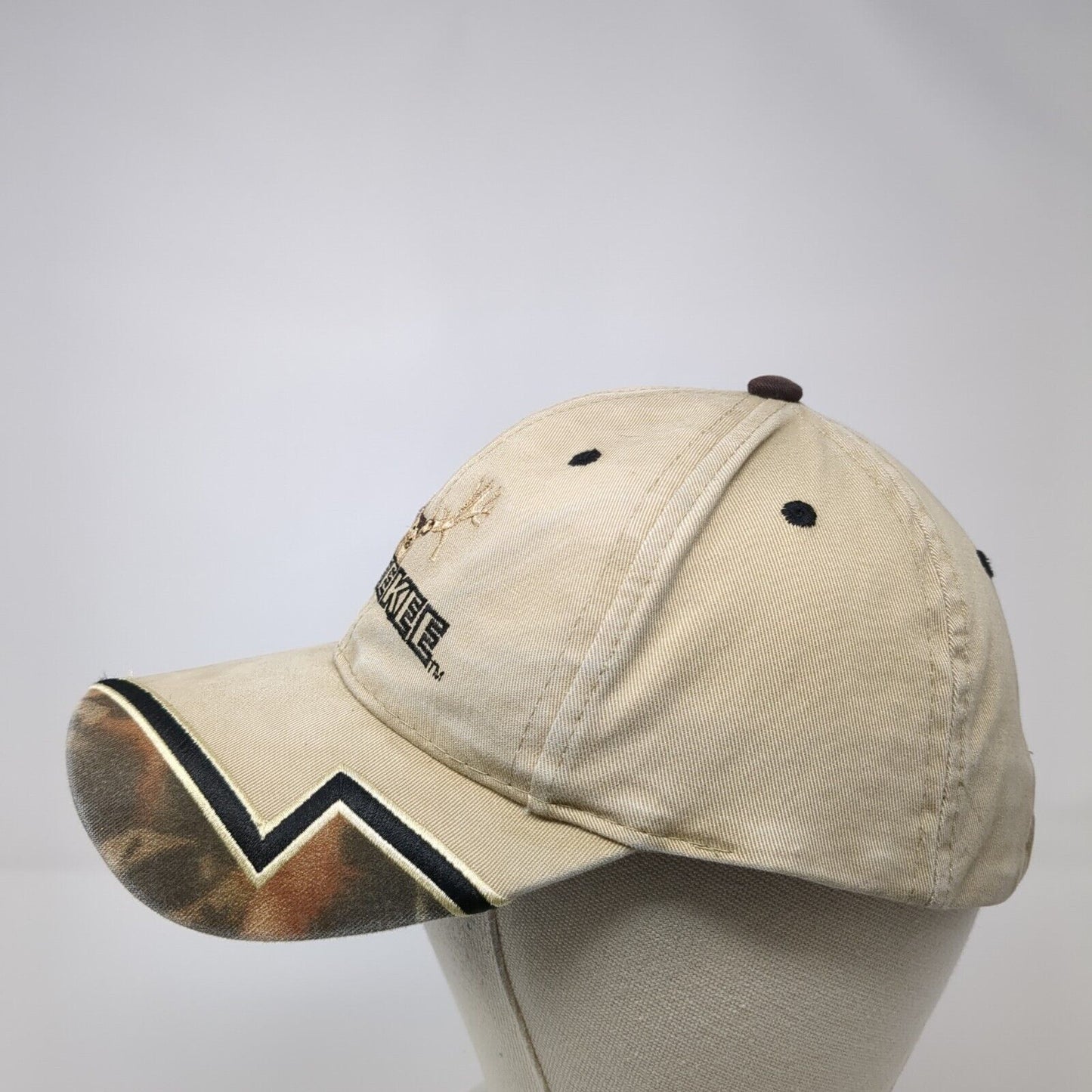 Sneekee Slideback Hat Tan One Size Adjustable Embroidered Hunting