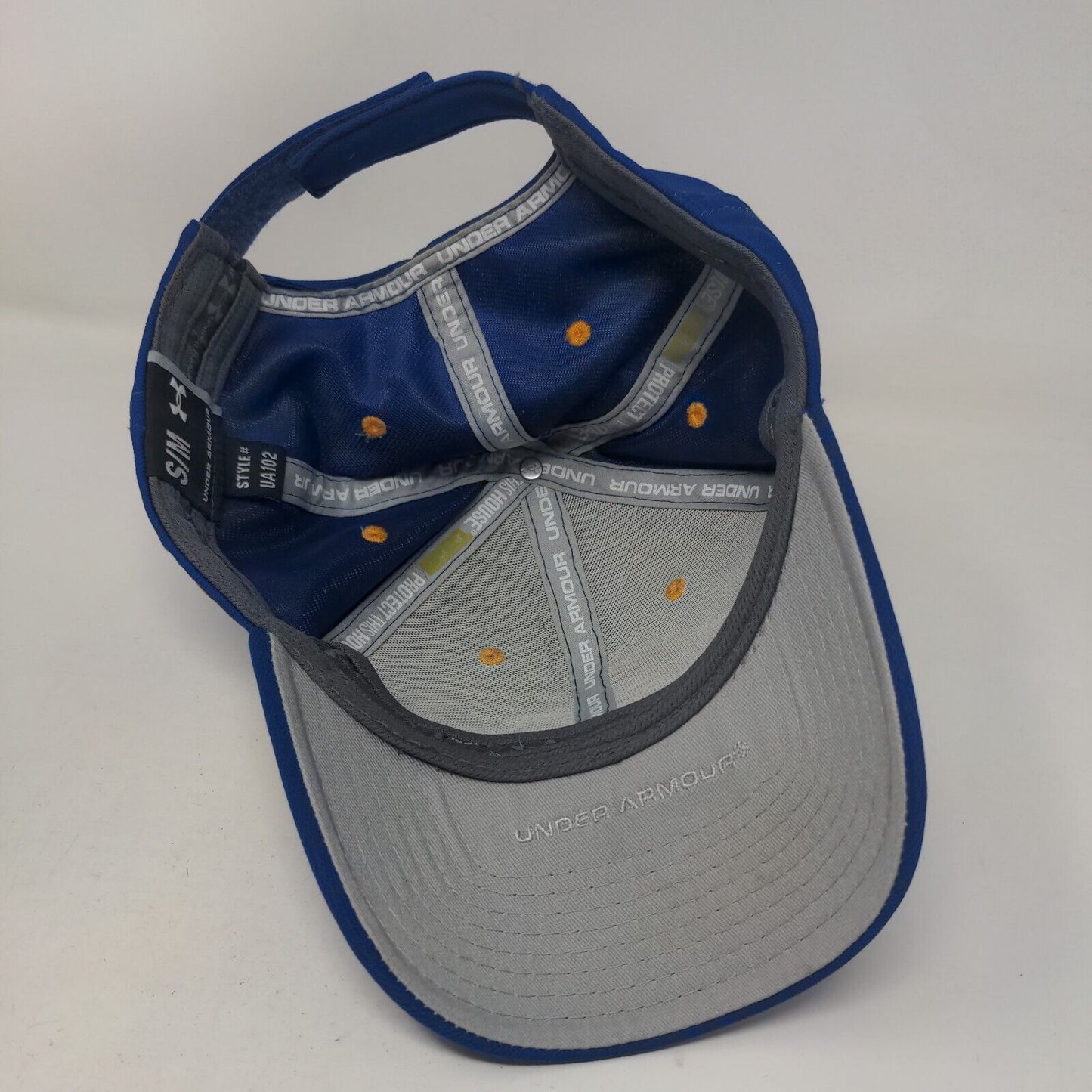 Under Armour Mens Strapback Hat Blue S-M Embroidered SM Stallions Logo Polyester