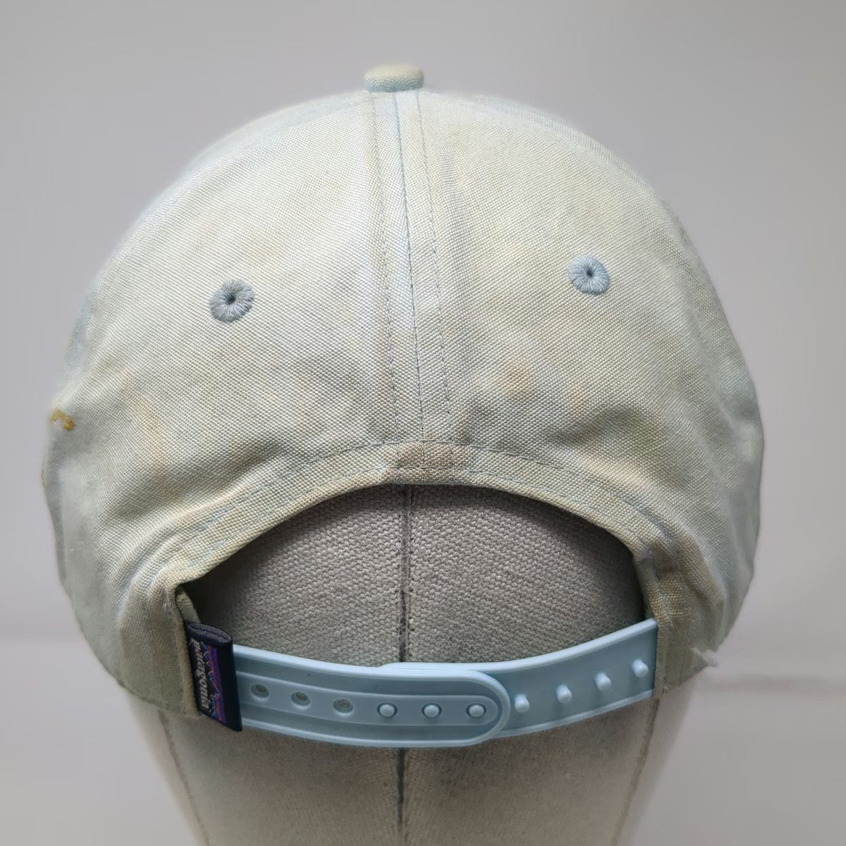 Patagonia 5 Panel Blue Hat One Size Snapback Mountain Logo Patch Recycled Brim