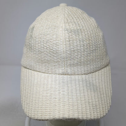 Sonoma Baseball Cap Beige One Size Woven Straw Texture Slideback Strap Hat