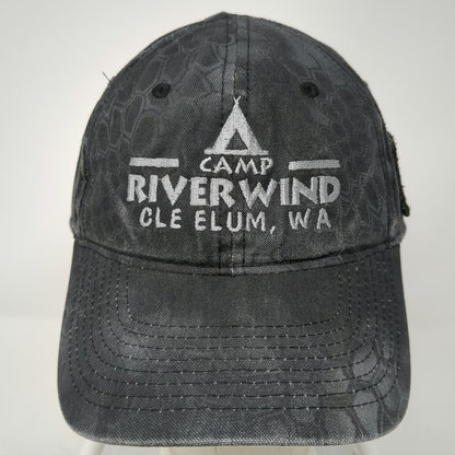 Outdoor Cap Baseball Cap Gray One Size Camp Riverwind Cle Elum WA Camo Flag Hat