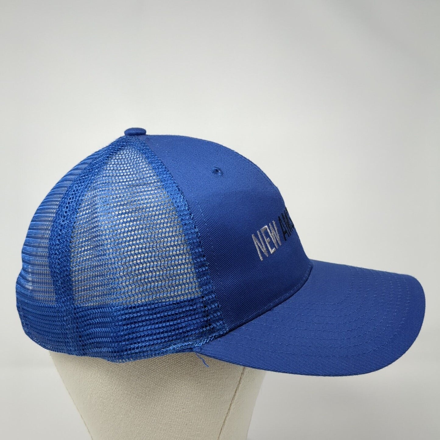 New Amsterdam Snapback Mesh Back Trucker Hat Blue One Size Mesh Back