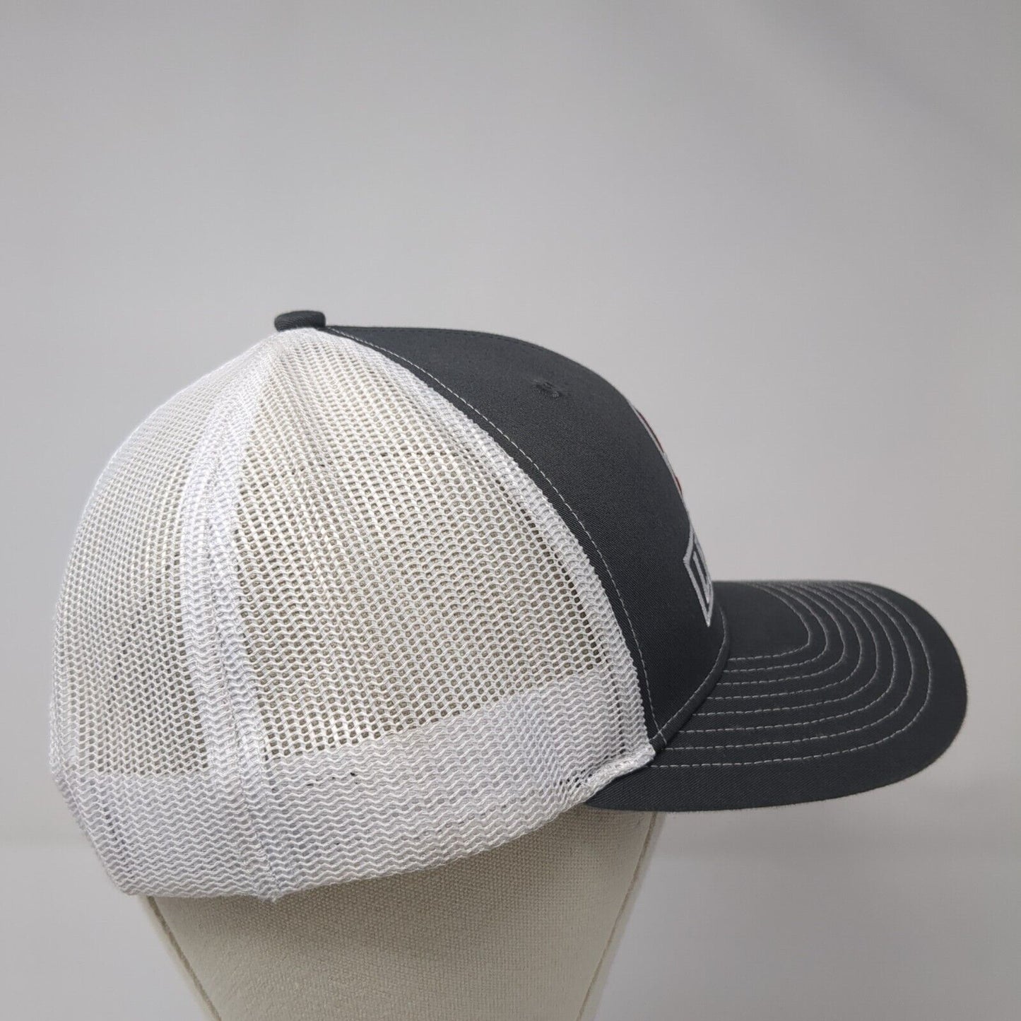 Leupold Trucker Hat Gray One Size Adjustable Embroidered Mesh Back 6 Panel