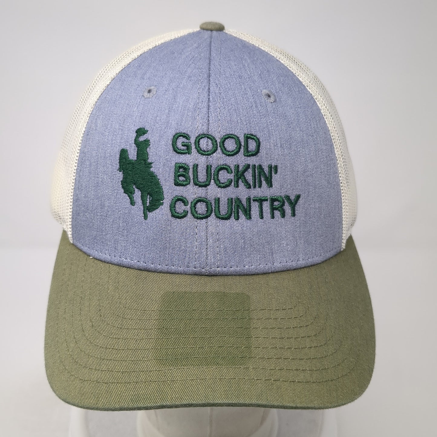 Good Buckin' Country Snapback Mesh Back Trucker Hat Multi Large Richardson