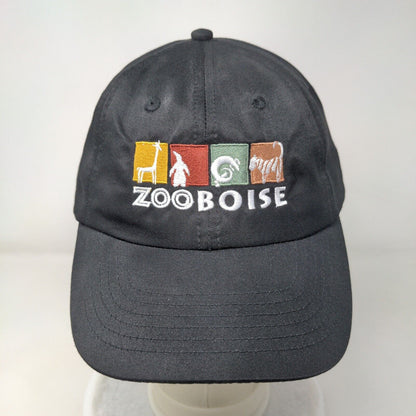Zoo Boise Strapback Hat Black One Size Adjustable Embroidered 6 Panel