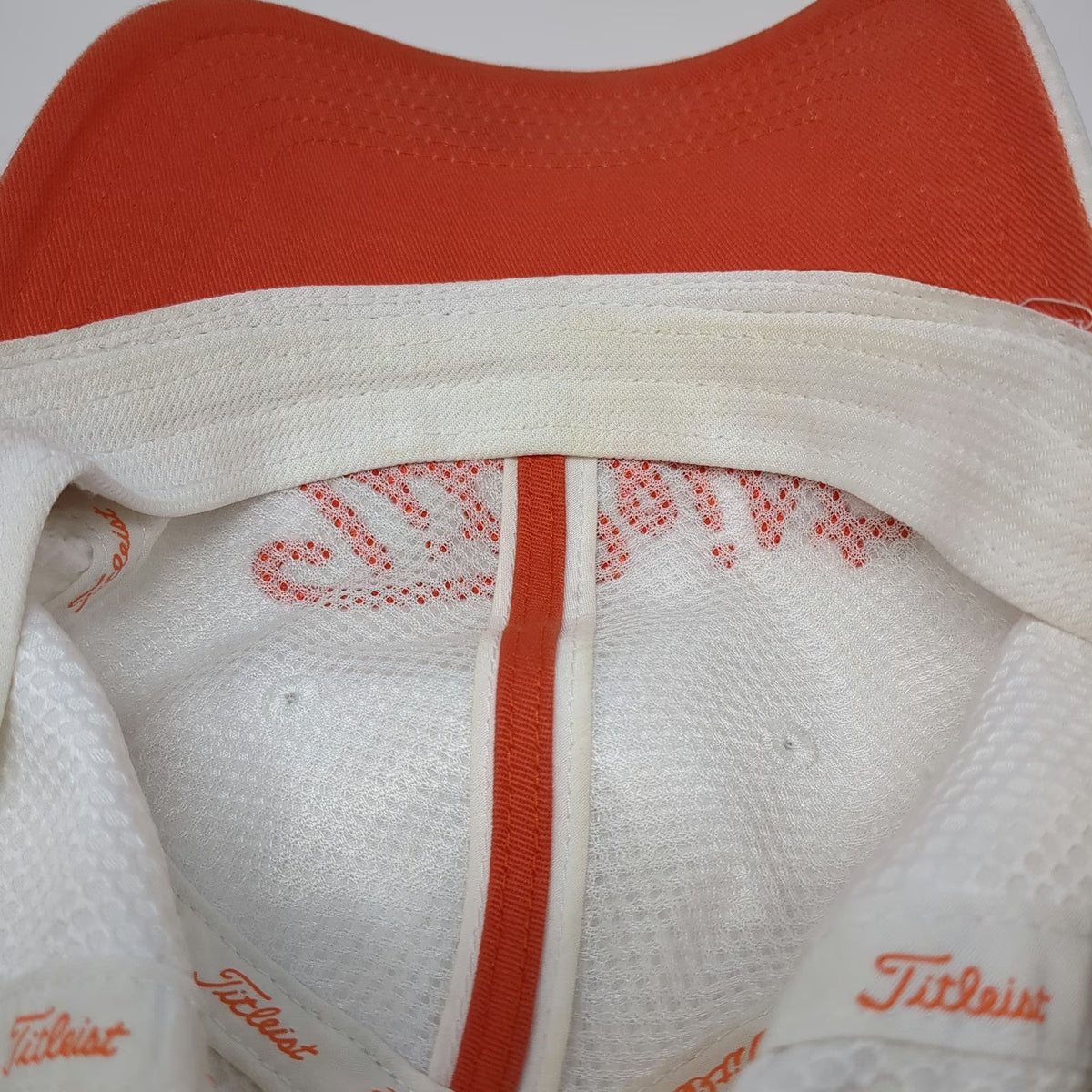 Titleist Baseball Cap White Orange One Size Adjustable Performance Golf Hat
