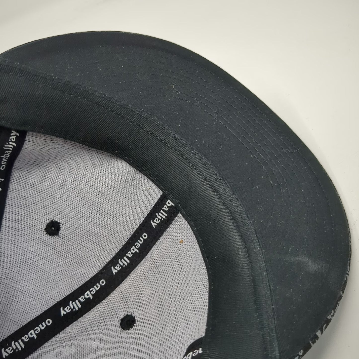 oneballjay Baseball Cap Black 7 1/8 All Over Skull Cross Print Fitted Hat