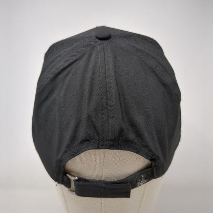 Gaiam Strapback Hat Black OSFA Adjustable Solid 6 Panel Perforated