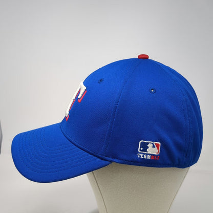 Texas Rangers MLB OC Sports Blue XL Baseball Cap Fitted Hat Lopez Logo Side Pin