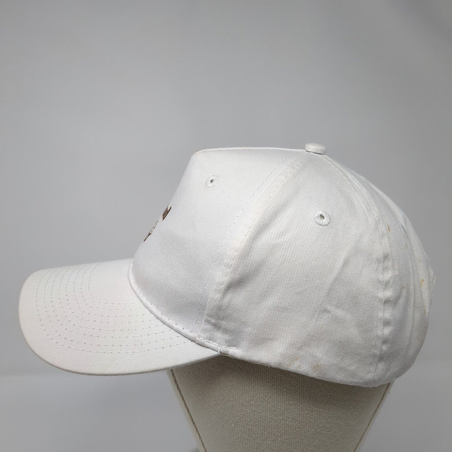 Stud Muffin Strapback Hat White OSFA Adjustable Solid Port & Company