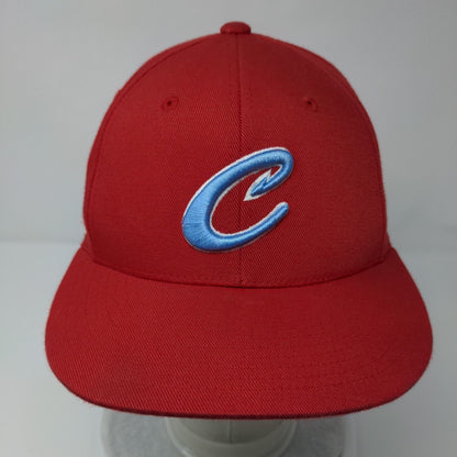 Letter C Catch Fitted Hat Red Youth 6 3/8-6 7/8 Embroidered Flexfit