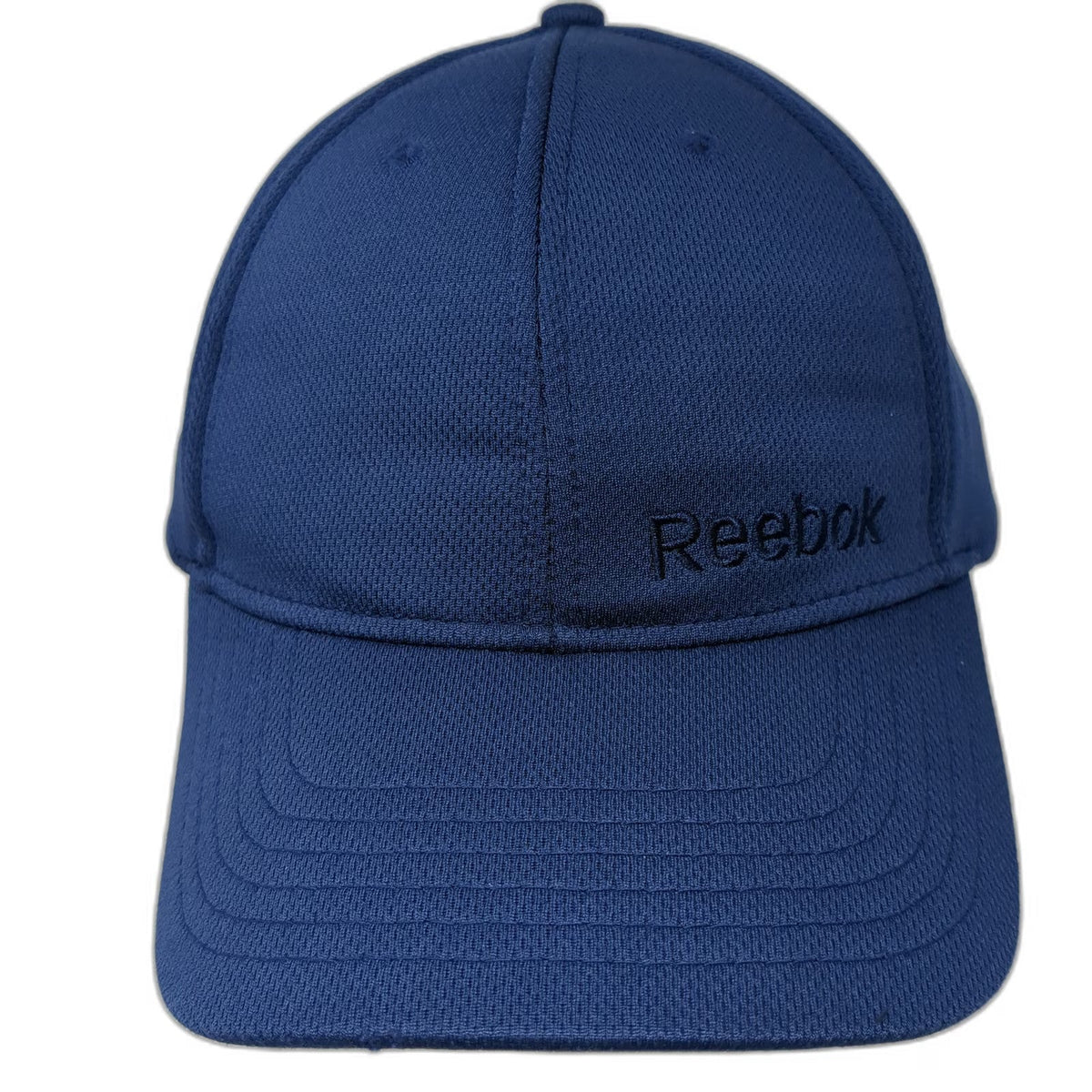 Reebok Baseball Cap Blue One Size Polyester Stretch Fit Logo Performance Hat