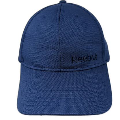Reebok Baseball Cap Blue One Size Polyester Stretch Fit Logo Performance Hat