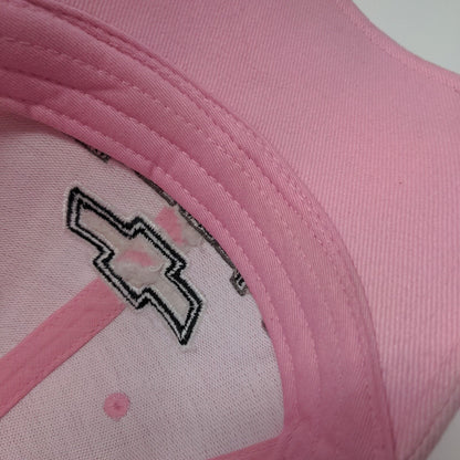 Chevrolet Strapback Hat Pink One Size Adjustable Embroidered Hot Rods