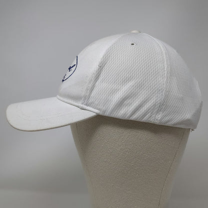 Crown Royal Baseball Cap White One Size Fishing Mesh Back Strapback Logo Hat