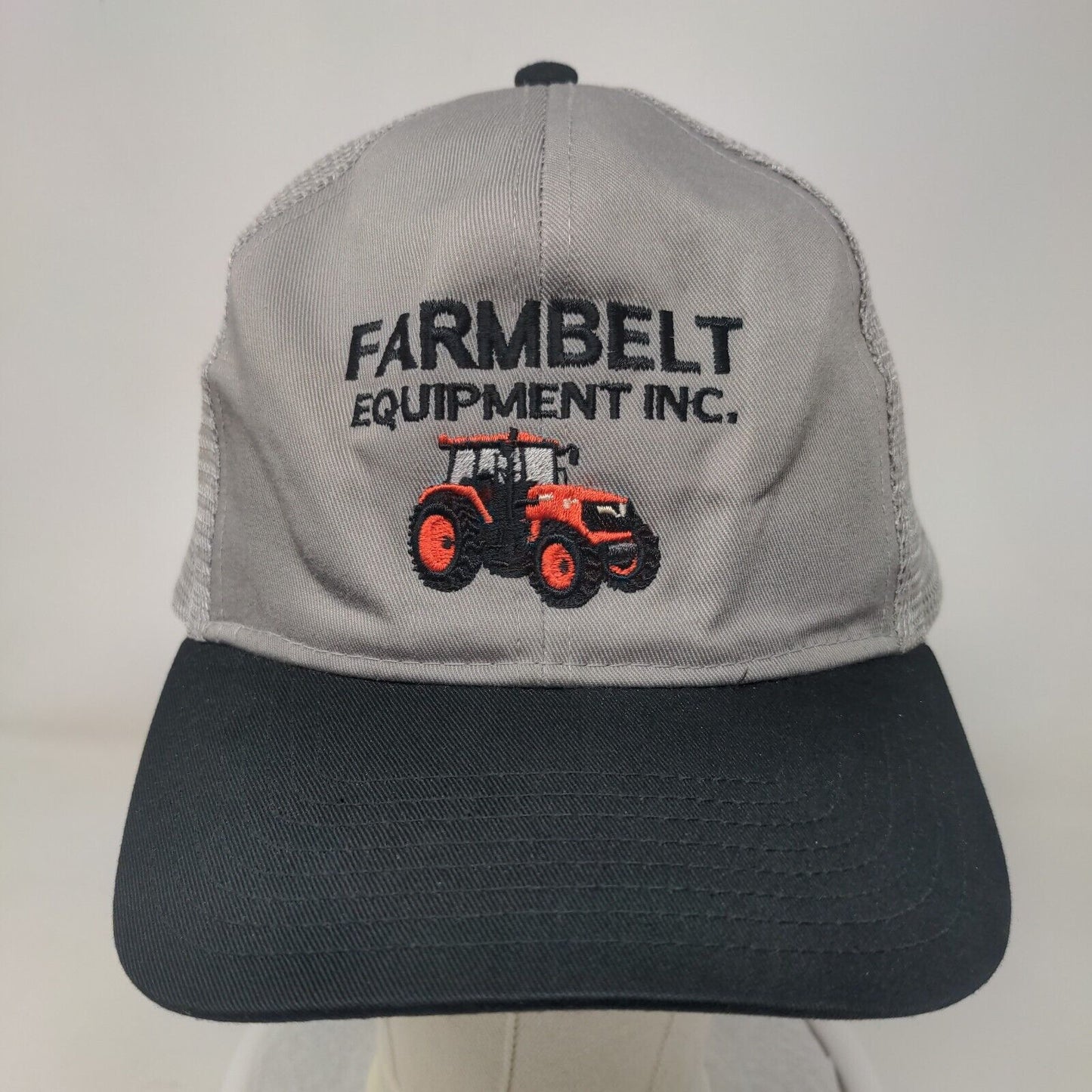 Farmbelt Equipment Inc. Snapback Trucker Hat Gray OSFM Embroidered Mesh Back