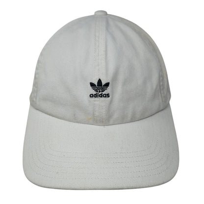 Adidas Trefoil Logo Slideback Hat White One Size Adjustable Embroidered
