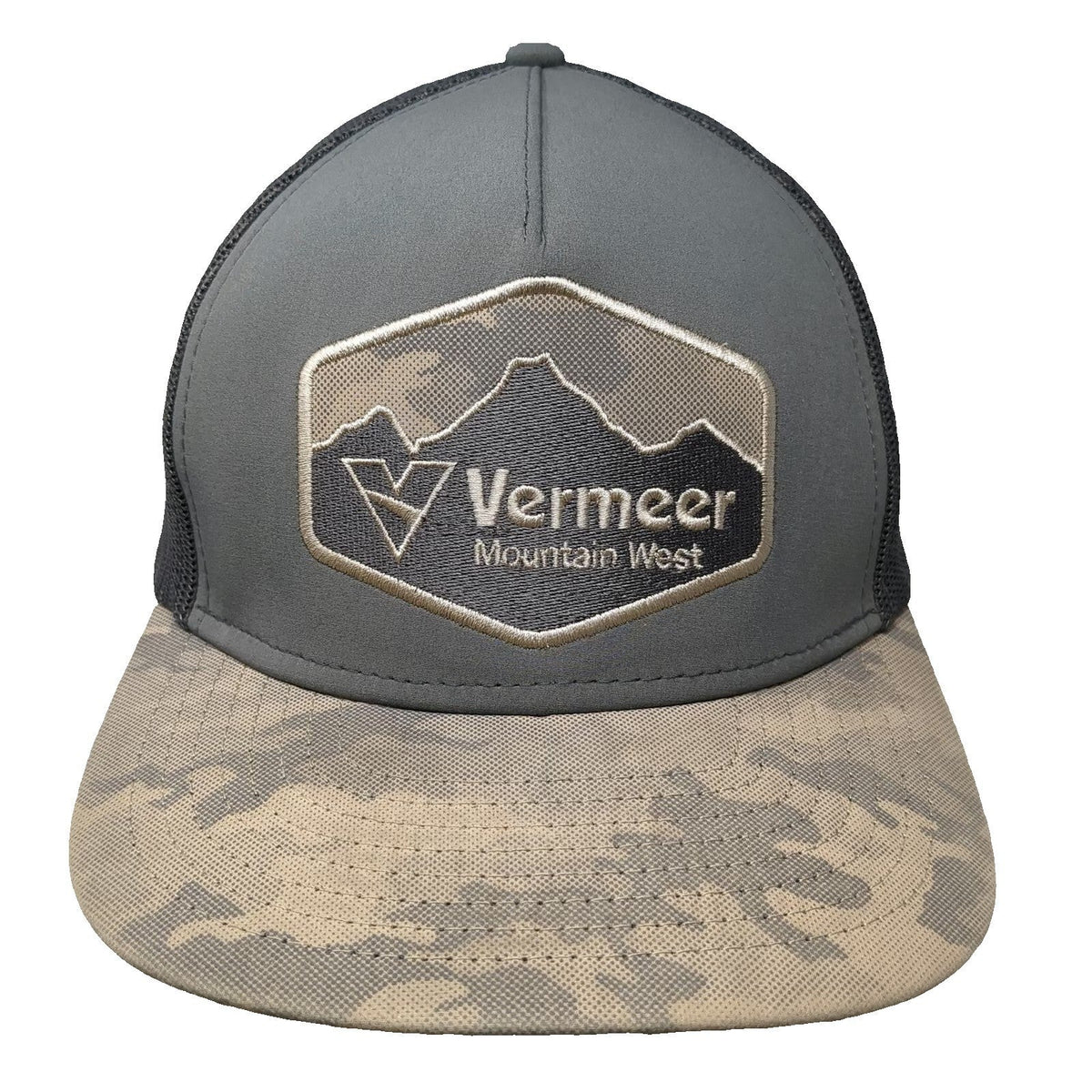 Vermeer Mountain West The Identity Group Trucker Hat Gray One Size Mesh Snapback