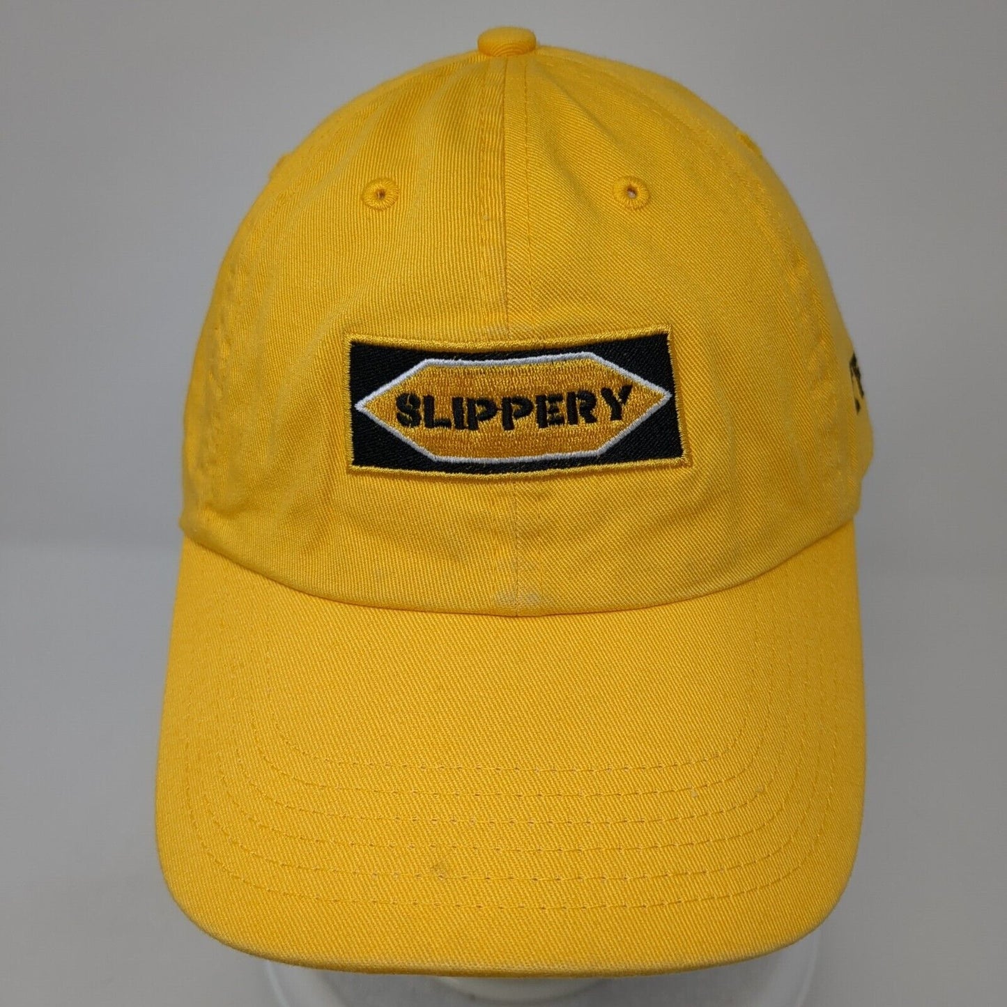 Slippery Slideback Hat Yellow One Size Adjustable Embroidered 6 Panel Cotton YRN