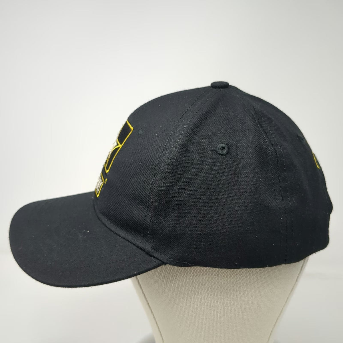 U.S. Army Baseball Cap Black Gold One Size USA Made Strapback Military Hat