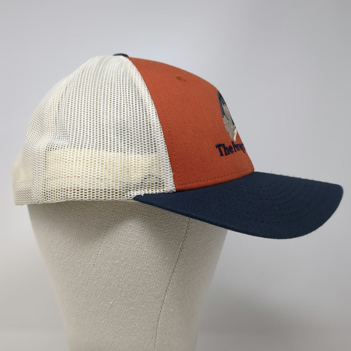 Richardson Trucker Hat Orange White Blue L The Peregrine Fund Falcon Snapback