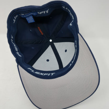 ESTECH Fitted Hat Blue L/XL Flexfit Lightweight Embroidered Port Authority