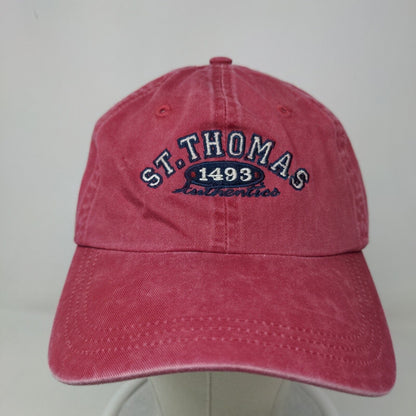 Ahead Men's Slideback Hat Red St Thomas 100% Cotton 1493 Embroidered Logo