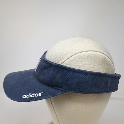 Adidas Visor Blue One Size Embroidered Logo Cotton Adjustable Sport Golf Hat