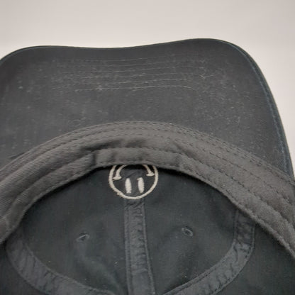 Smiley Face Slideback Hat Black One Size Embroidered Adjustable Outdoor