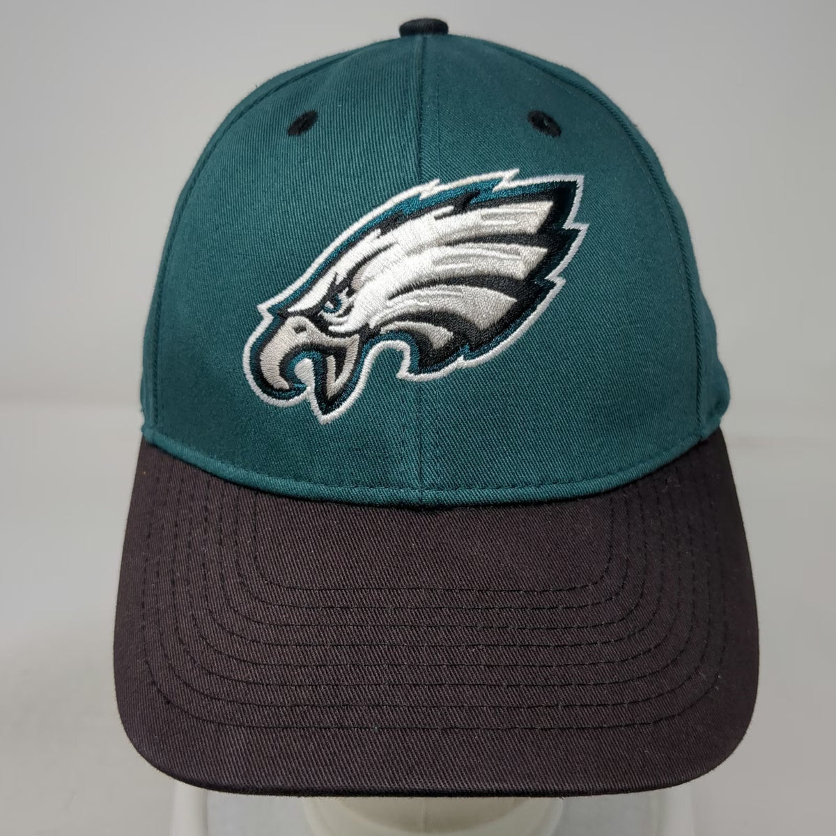 NFL Team Apparel Philadelphia Eagles Green Black One Size Strapback Cap Hat Logo